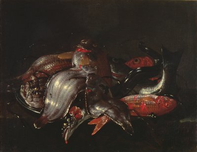 Ainda vida de peixe, c.1670-80 de Giuseppe Recco